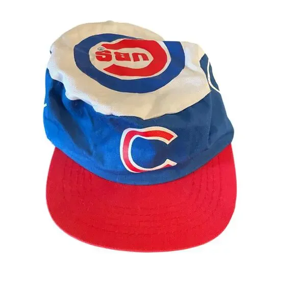 VTG 80s Chicago Cubs MLB Baseball Painters Hat Snap Back OSFA - Picture 2 of 7